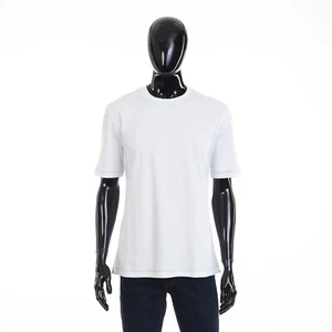 BRUNELLO CUCINELLI 595$ White Crew Neck Tshirt - Short-sleeve, Cotton Interlock - Picture 1 of 12