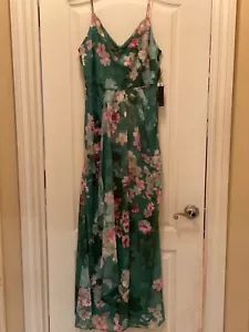 Adrianna Papell Cowl Jacquard Chiffon Gown Size 12 Brand New - Picture 1 of 16