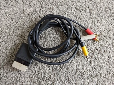 CABLE AV COMPUESTO XBOX 360 S DELGADO NEGRO CABLE RCA Foto 1 de 3
