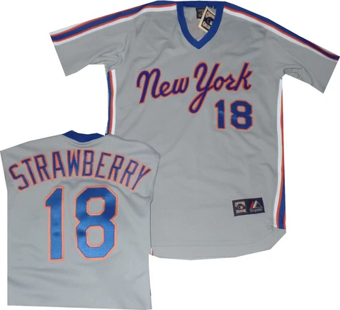 New York Mets Darryl Strawberry Cooperstown Road Gray Jersey 6240A  New tags Cover