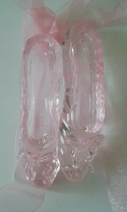 New Ballerina Ballet Shoes Clear Pink Plastic 4" Christmas Tree Ornament Gift - Picture 1 of 2