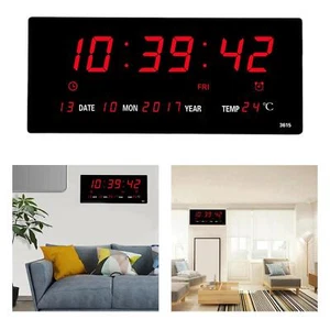 Electronic Wall Digital Alarm Clock Living Room Study Bedroom Office - Picture 1 of 7