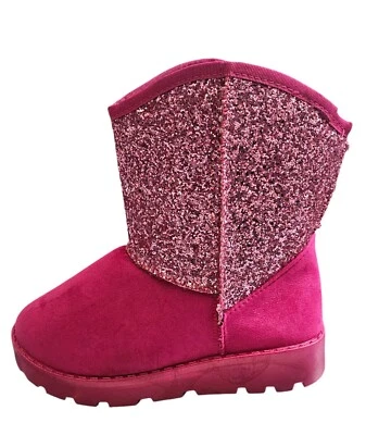 Niños Botines Invierno Cálidos Botas para Nieve Niñas Brillo Pull On Forrado de Piel Foto 1 de 4