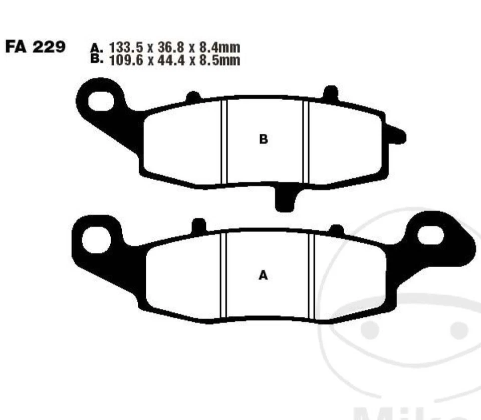 Frein EBC Plaquette de FA229V pour Kawasaki KLR ZR VN GPZ ER-6N ZR-7 C D B E H J - Photo 1/1