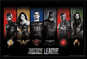 Póster de la película de DC Comics Justice League Heroes and Logos 14x22 NUEVO - Imagen 1 de 4