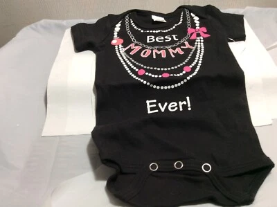BEST MOMMY EVER BABY BODYSUIT GANZ NEW WITH TAG NEWBORN COTTON ONE PIECE - Image 1 of 2