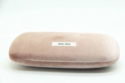 NEW MIU MIU AUTHENTIC EYEGLASSES GLASSES HARD SMALL VELVET PINK CLAMSHELL ONLY