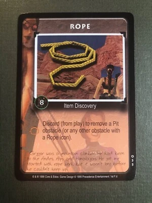 1999 Tomb Raider Trading Card #055 Rope NM Nice! - Image 1 of 4