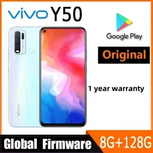 Vivo Y50 Dual SIM 128GB+8GB 5000mAh 4G Unlocked Android Smartphone -New Sealed - Picture 1 of 17
