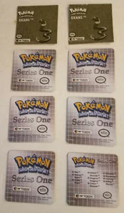 Lot of 6 Pokemon Action Flipz Series One 3D Cards & Lot of 2 Ekan Stickers 1999 - Picture 1 of 6