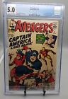 Avengers #4 CGC 5.0 VG/FN 🔥 1st Silver Age App Captain America 🔥 Marvel 1964