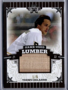 2021-22 Gioco di Hockey Foglia LUmber Usato Legno Teemu Selanne STICK ANATRE 1/5 - Foto 1 di 1