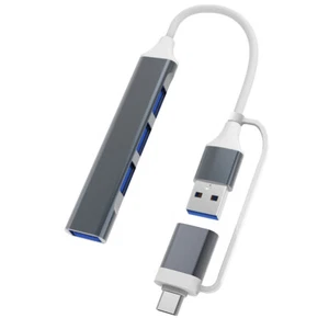 Type C to USB 3.0 Hub 4 Ports 4-in-1 Docking Station Ultra Slim USB R0B9 - Picture 1 of 9