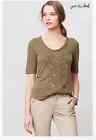 Anthropologie French Knot Scoopneck S  Moss Cotton By Meadow Rue