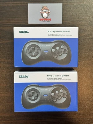 8Bitdo M30 2.4G Wireless Gamepad Controller for Sega Genesis - Black-81CC N063 - Image 1 of 3