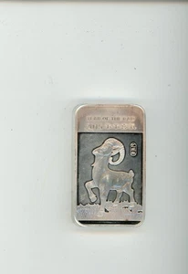 Barra de plata de 5 oz - APMEX (2015 año del Ram) - Imagen 1 de 2
