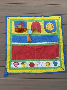 Vintage 80s Playskool Baby Fold N Go Play Mat Activity Quilt Blanket Tummy Time - Picture 1 of 4
