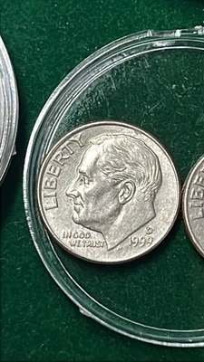 Moneda de diez centavos D Roosevelt 1999 Foto 1 de 4
