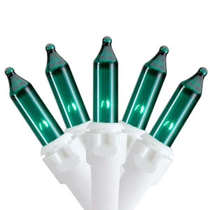 Northlight 100 Count Teal Mini Icicle Christmas Lights - White Wire - Picture 1 of 5