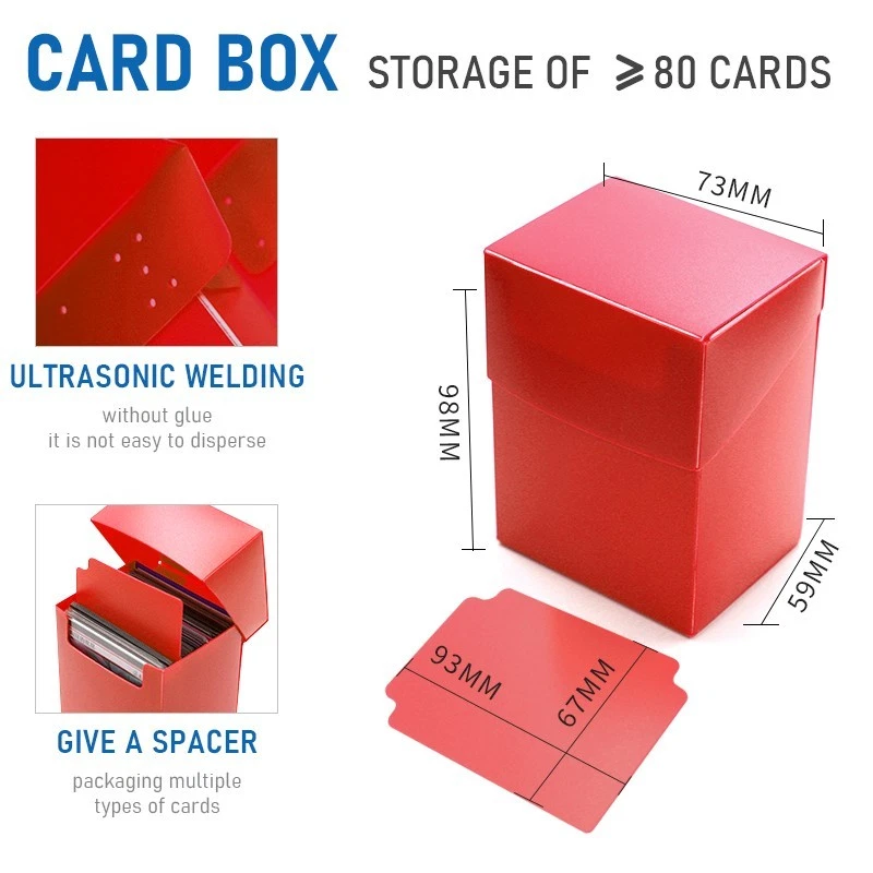 Card Deck Box with Divider 5 Color 80+ XL Magic Pokemon YuGiOh Card Storage Box - Image 1 of 1