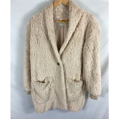 C&C California Cream Fuzzy Sherpa Jacket Size Medium - Image 1 of 4