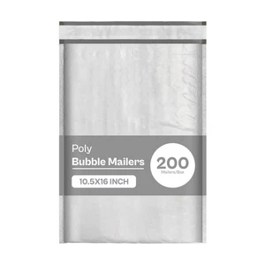 200 Poly Bubble Mailers 10.5 x 16 Padded Shipping Envelopes Bags - Picture 1 of 6