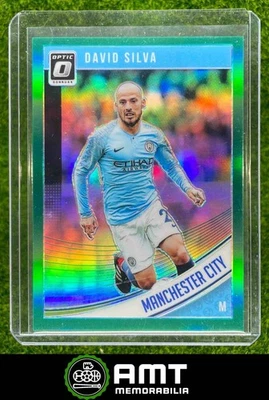 2018 Panini Donruss #42 David Silva Optic Green 4/5 Manchester City - Image 1 of 3