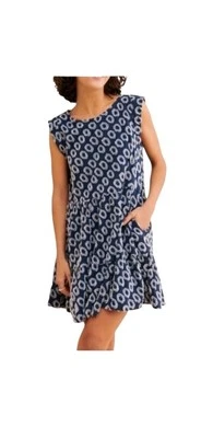 Vestido de día túnica manga gorra texturizada Maeve Anthropologie Lisanne Boho talla grande Foto 1 de 4