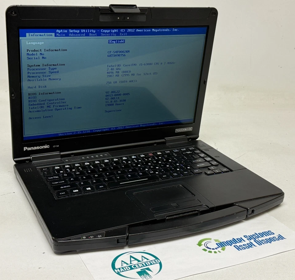 Panasonic Toughbook Cf-54 14" (i5-6300u - 4GB RAM - 256GB SSD - Win11Home) - Imagem 1 de 4