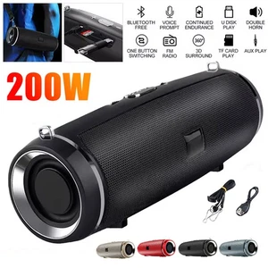 Tragbarer Bluetooth Lautsprecher Soundbox Soundstation Musikbox Radio USB 200W - Bild 1 von 17