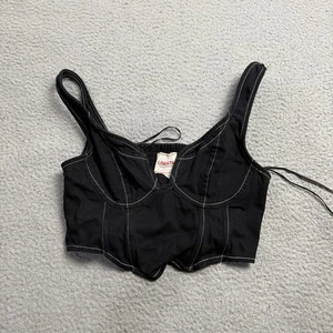 Lonestar Shirt Damen Small Schwarz Denim Crop Tank Top - Bild 1 von 8