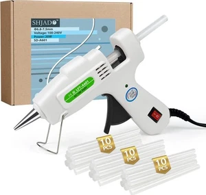Hot Glue Gun with 30 Sticks, Fast Preheating Melt Gun, Mini White - Picture 1 of 7