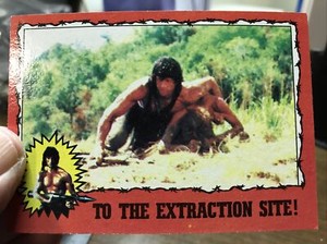 TOPPS RAMBO FIRST BLOOD PART Two 1985 # 16 TO THE EXTRACTION SITE!