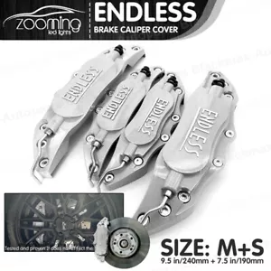 Metal 3D ENDLESS Universal Style Brake Caliper Cover front rear 4Pcs Silver LW03 - Bild 1 von 9