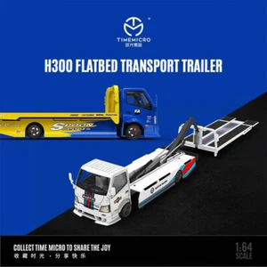 TimeMicro 1:63 Model Car H300 Flatbed Transport Trailer Alloy Vehicle Collection - Picture 1 of 10