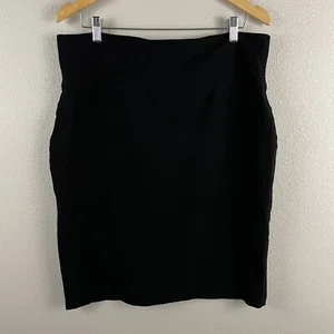 Eileen Fisher Womens L Black Viscose Stretch Pencil Skirt - Picture 1 of 4