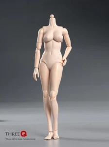 US 1/6 Woman Big Breasts Half-Seamless Female Movable Figure Pale Body Model Toy - Picture 1 of 23