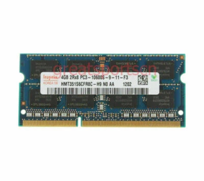 4GB DDR3 1333Mhz 2RX8 PC3-10600 Unbuffered SODIMM Laptop Memory RAM For Hynix GS - Image 1 of 4