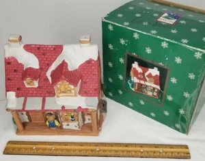 World Bazaar 1996 North Pole Express Lighted Toy Store Christmas Decoration - Picture 1 of 8