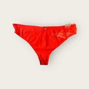 Lane Bryant Cacique Dipped Thong Panty Micro Animal Print Lace 26/28 (4362) - Picture 1 of 3
