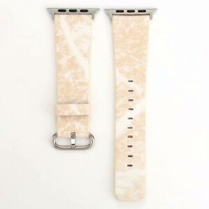 Marble Texture Leather Band Strap for Apple Watch 9 8 7 6 5 4 SE 40/44/41/45mm