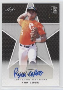 2020 Leaf Perfect Game National Showcase Black /50 Ryan Cepero #BA-RC1 Auto