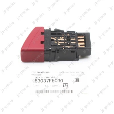 Genuíno OEM SUBARU Impreza WRX STI 2002-2007 Aviso de Perigo Conjunto de Interruptor Vermelho - Imagem 1 de 4