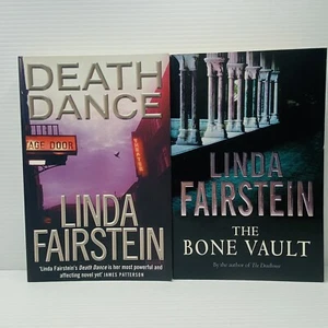 Lote de 2 libros de Linda Fairstein The Bone Vault + paquete grande de bolsillo de danza de la muerte - Imagen 1 de 9