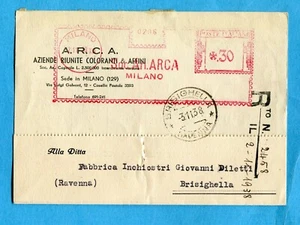 AM ROSSE -1938 MILANO - SOC.AN.ARCA …c.30 su cartolina intestata (228839) - Imagen 1 de 2