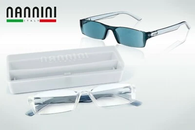 NANNINI ITALY Compact Snap Duo Original Set Occhiali da Lettura Sole Viaggio