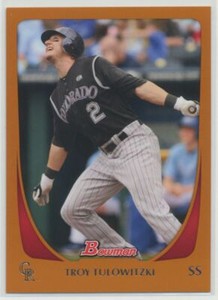 Troy Tulowitzki 2011 Bowman Orange Orange /250 #155 Colorado Rockies