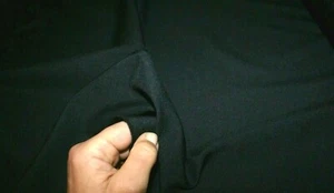 2.5M 'BLACK' SHIRTING / BLOUSE FABRIC / MATERIAL W STRETCH, UNIFORMS HOME DECOR  - Bild 1 von 2