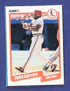 1990 Fleer Wax Bottom Cards #C11 Pedro Guerrero MINT edges Cardinals - Picture 1 of 2