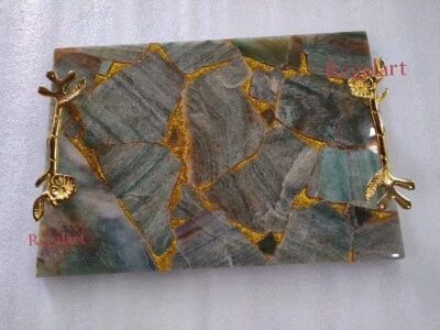 Agate Serving Tray, Kitchen Tray, Table Decor Serve Ware Housewarming Gifts - Image 1 of 4